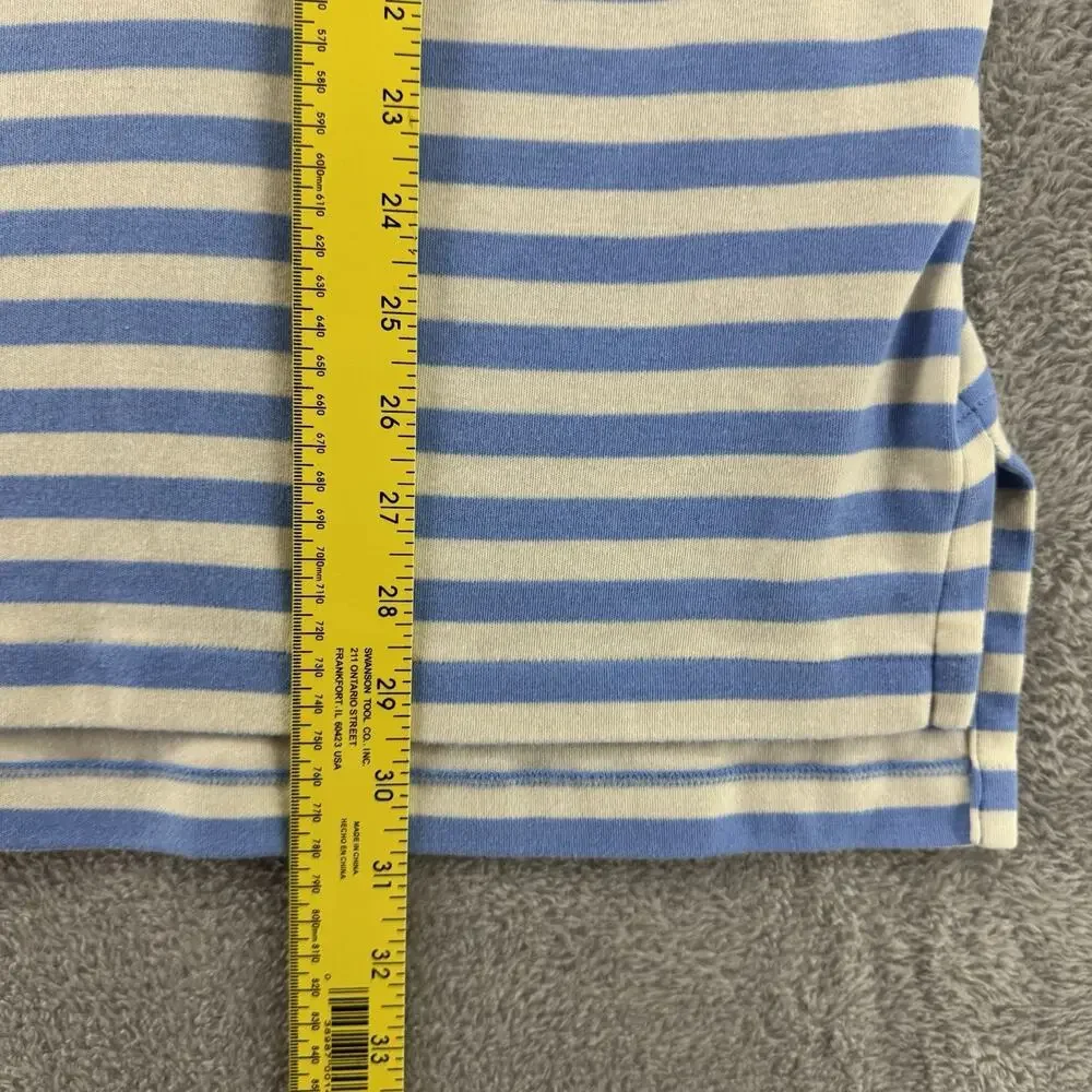 Polo Ralph Lauren Shirt Mens L Blue Striped Polo 1/4 Button Preppy Short Sleeve